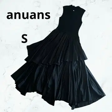 새상품급 아뉴앙스 슬리브리스 불규칙 밑단 도킹 니트 원피스 S