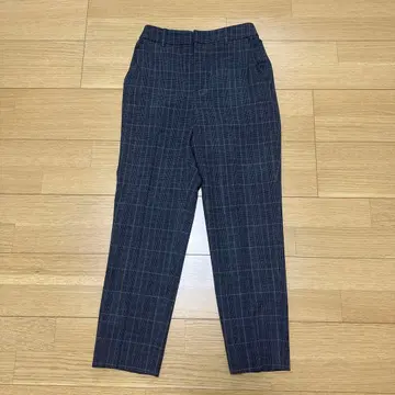 anysis 테이퍼드 팬츠 다크 그레이 체크 무늬 겨울 보온