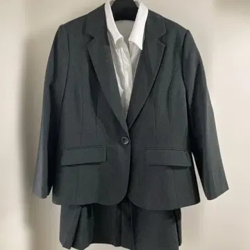 애드 루즈 수트 다크 그레이 3종 세트 턱 스커트 13ABR