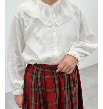 sm2 사만사만모스 레이스 옷깃 블라우스 화이트 면