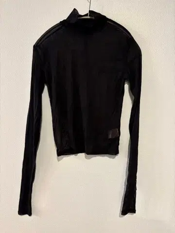 JUEMI 블랙 시스루 상의