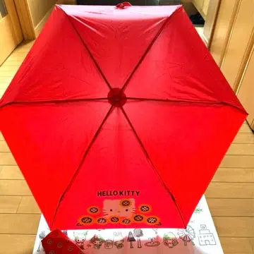 헬로키티 접이식 우산 빨간색