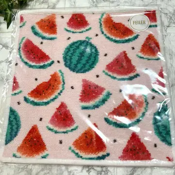 완판 새상품 페이러 수박도트 러브러리 FEILER 손수건