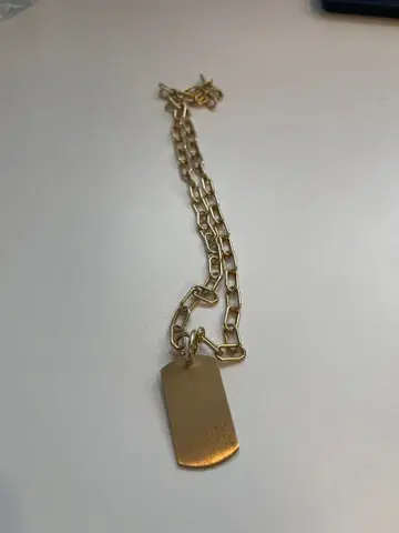 골드 체인 목걸이 택형 펜던트 atur abereiko