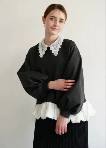 셔츠 도킹 맨투맨 다크 그레이