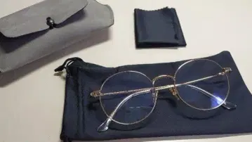 골드 라운드형 PC 안경 블루라이트 차단