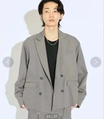 [ neucon 박스 숏 와이드 더블 자켓 ]