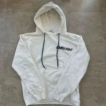 [일본제] AMBUSH 로고 후디 후드티 화이트 사이즈1