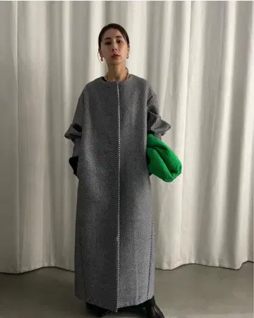 AMERI 2WAY CAPE PUFF SLEEVE COAT