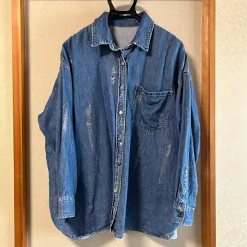 데미지 가공 데님 자켓 F 사이즈