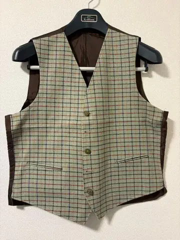 [빈티지] 타탄 체크 패턴 리버서블 베스트