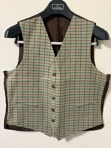 [빈티지] 타탄 체크 패턴 리버서블 베스트