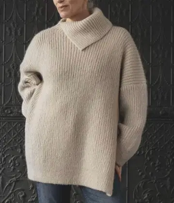 LAUREN MANOOGIAN RIB SPLIT 터틀넥