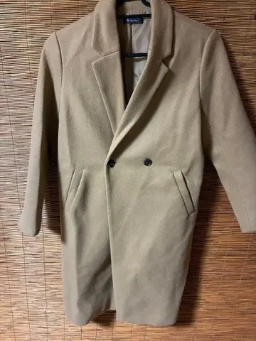 RagOut 베이지 더블 브레스트 체스터 코트 L