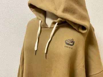 모드 후드 부착 롱 원피스 브라운