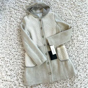 택 포함 새상품 primaqua 그레이 코트 M