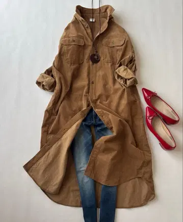 새상품급 어반 리서치 도어스 코듀로이 롱 원피스 카멜