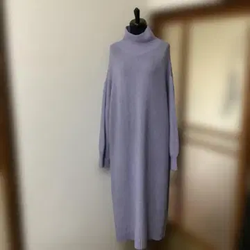 연보라 터틀넥 롱 니트 원피스 tbusrcb?