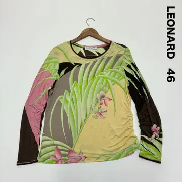 LEONARD 레오나르 실크 100% 풀오버 46 오키드