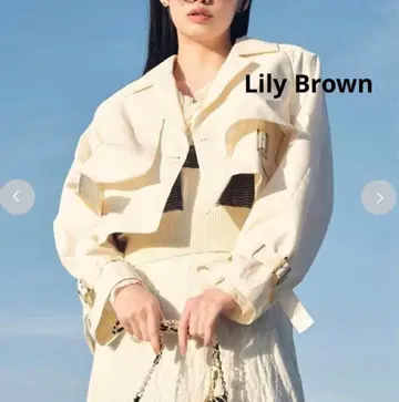 릴리 브라운 숏 기장 트렌치코트