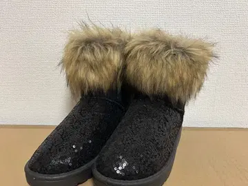 스팽글 퍼 어그 부츠