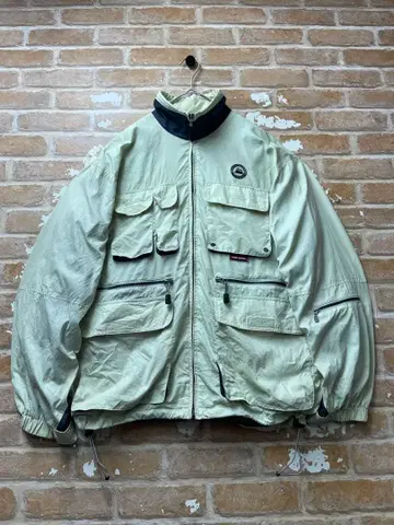 90s FIRST DOWN 나일론 자켓 테크 밀리터리 자켓