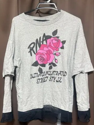 RNA 메쉬 콤비 레이어드 BIG 롱 T