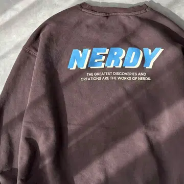 15233 NERDY 백 프린트 맨투맨