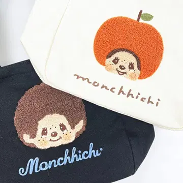 몽치치 토트백 자수 사과