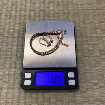 유품 정리 팔찌 귀걸이 여성용 골드 컬러 18.6g