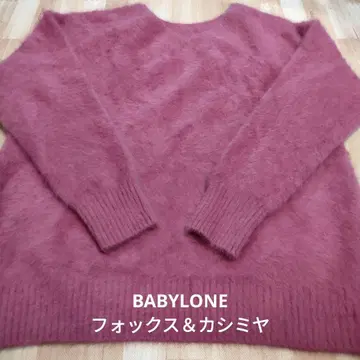 BABYLONE 폭스 & 캐시미어 핑크 루즈핏 포근니트 새상품급