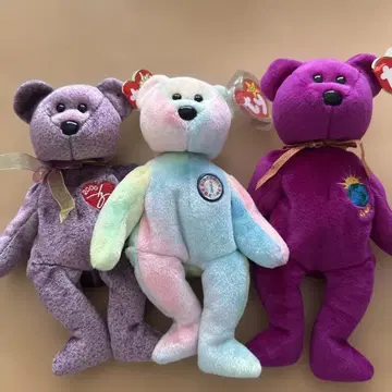 비니 베이비 3개 세트 봉제 인형 곰