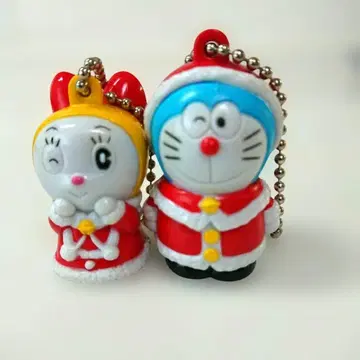 [레어] 도라에몽 & 도라미 산타클로스 키링