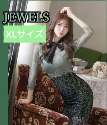 쥬얼스 레이스 미디엄 드레스