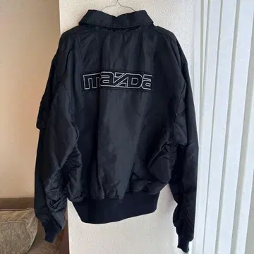 MAZDA 블랙 점퍼 블루종