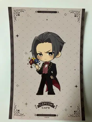 미츠루기 레이지 엽서 역전재판 캡콤 카페 CAPCOM