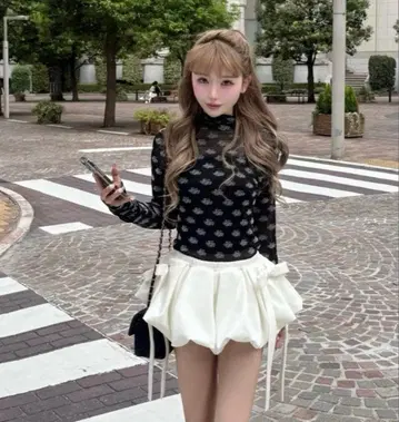treat urself ribbon ballon mini skirt
