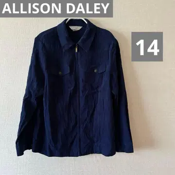 ALLISON DALEY 네이비 지퍼 개폐 남성용 블루종 자켓