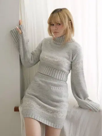 [ 새상품급 ] andmary 노르딕 하트 셋업 그레이