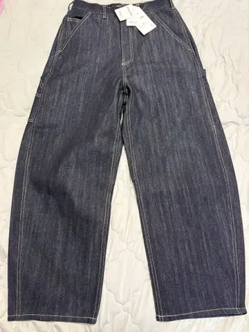 SHIPS any 코쿤 페인터 데님 팬츠 네이비