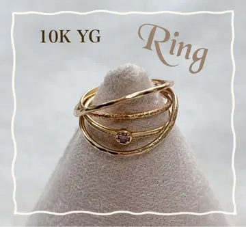 10K 브라운 다이아 반지