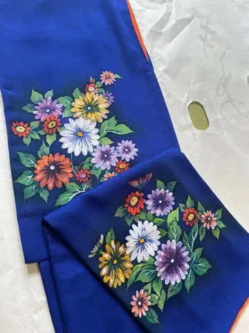 기모노 쓰케아게 손그림 유젠 파랑 기간 한정 판매