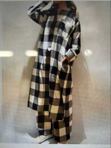 젤라또피케 & 조엘 로브숑 체크 무늬 플란넬 셔츠 파자마