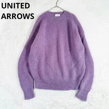 736 유나이티드 애로우즈 모헤어 크루넥 니트 라일락