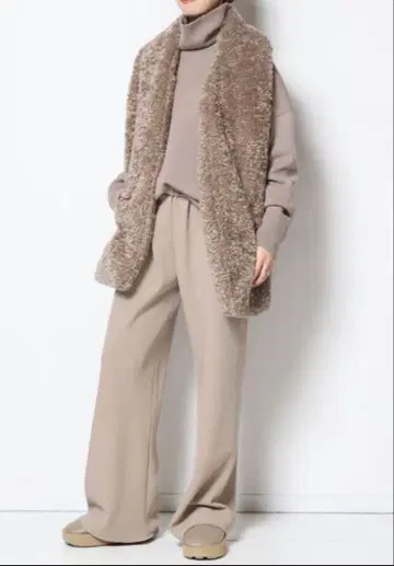 AP STUDIO 엘라스틱 팬츠 베이지 34