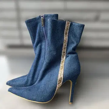 yellow 데님 부츠