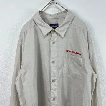 USA 구제 의류 파타고니아 patagonia 자수 셔츠 그레이 베이지