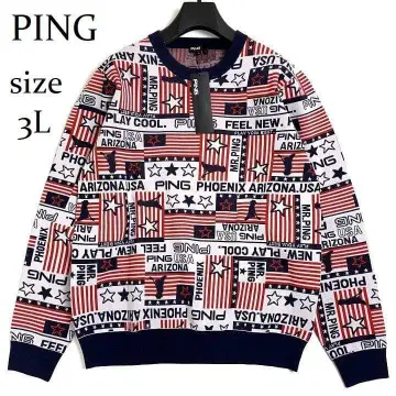 새상품 PING 핑 골프 자카드 크루넥 니트 풀오버 3L