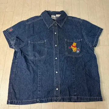 THE DISNEY STORE 곰돌이 푸 데님 셔츠 X-LARGE