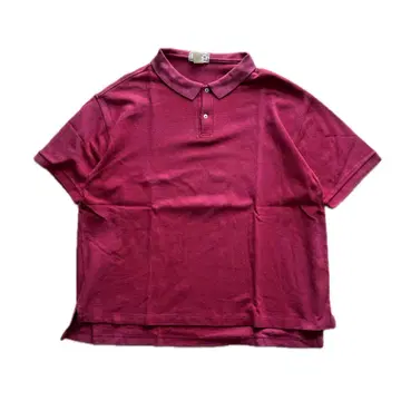 80s/L.L.bean/USA제/피케 셔츠/레어/보르도/양호